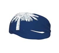 South Carolina Flag Print Style Functionality Sports Sweatband For Men Women Stretchy Breathable Headband