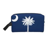 South Carolina Flag Print Toiletry Bag for Men, Cosmetic Bag Spacious Capacity Travel Toiletry Bag for Women
