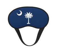 South Carolina Flag Print Unisex Blackout Sleep Mask Comfortable Eye Mask for Travel Meditation Sleep Travel