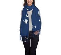 South Carolina Flag Print Women'S Pashmina Shawl Wrap For Evening Dress Bridesmaid Wedding Bridal Winter Soft Scarf