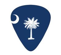 South Carolina Flag Printed guitar picks - three thicknesses: thin, medium and thick, suitable for electric guitar, bass and ukulele.