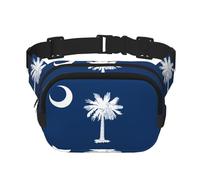 South Carolina Flag Printed multifunctional waist bag, unisex trendy messenger bag, travel sports storage bag
