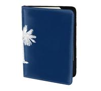 South Carolina Flag Printing Passport Holder For Travel Must Have,Passport Cover Case For Travel Accessories For Women Men, Black, One Size