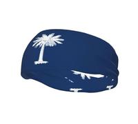 South Carolina Flag Sports Headbands Moisture Wicking Athletic Terry Cloth Sweatband Sweat Absorbing Head Band