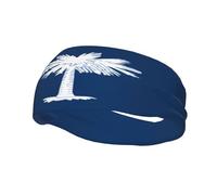 South Carolina Flag Sports Sweatband, Unisex Headbands for Men and Women,Stretchy, Breathable, and Moisture-Wicking