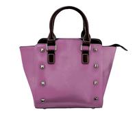 South Carolina Flag Studded Handbag for Women - Women's Large Crossbody Bag Leather Handbag Suitable for Daily Travel, Black, Solid Color Purple, One Size