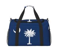 South Carolina Flag Travel Bag, Weekender Bags For Women Men For Outdoor Adventures, Ideal For Camping And Hiking, Black, One Size