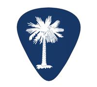 South Carolina Flag Wear-resistant guitar picks, thin, medium, heavy, 12 pieces of guitar picks, suitable for guitar, bass, electric guitar, ukulele,