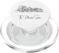 South Carolina Home Black Skyline Travel Art Souvenir PopSockets PopGrip for MagSafe