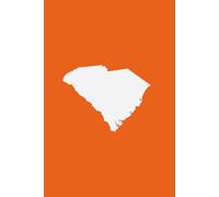SOUTH CAROLINA ORANGE AND WHITE - Premium Lined Journal | 6" x 9" | Soft Cover | 120+ Pages: A High-Quality Writing Notebook - Ideal for School, Work, or Thoughtful Gifts
