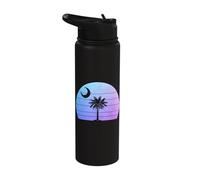 South Carolina Palmetto Moon State Flag Vintage Pride Stainless Steel Insulated Water Bottle