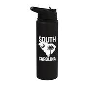 South Carolina Palmetto Moon State Vintage Pride Stainless Steel Insulated Water Bottle