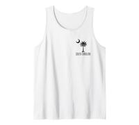 South Carolina Palmetto Tree Flag SC Cresent Moon Tank Top