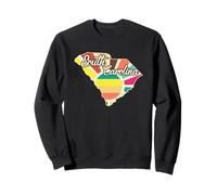 South Carolina Pride Retro Colorful State Outline Art Sweatshirt
