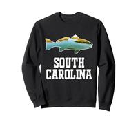 South Carolina Redfish Salt Marsh Coastal Fishing angler Sweatshirt
