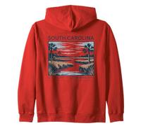 South Carolina Soft Light Tide-Born Still Zip Hoodie