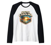 South Carolina Souvenir State Visitor Memorabilia Tourist Raglan Baseball Tee