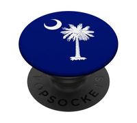 South Carolina State Flag Palmetto Tree Crescent Moon SC PopSockets Adhesive PopGrip