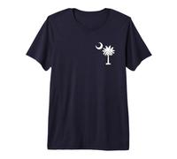 South Carolina State Flag Palmetto Tree Crescent Moon SC Premium T-Shirt