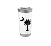 South Carolina State Flag Palmetto Tree Crescent Moon SC Stainless Steel Insulated Tumbler