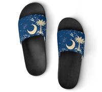 South Carolina State Flag Women's House Slippers for Men Shower Slides Bathroom Shoes Sandals 42 (260mm)
