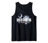 South Carolina The Palmetto State Grunge Palm Tank Top