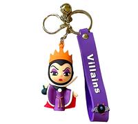 South Coast Jewellery Evil Queen Disney Princess Villains 3D Keyring Keychain Bag Pencil Case Charm Pendent Zip Accessory - Snow White