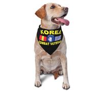 South Command Woods Expert Korean War Veteran Pet Neckerchief Reusable Triangle Bib Scarf Washable Dogs Kerchief For Birthday Party Supplies Everyday Wear Small Medium Large Dogs