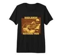 South Dakota Badlands National Park Landscape Vintage Premium T-Shirt