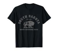 South Dakota Est. 1889 Mount Rushmore State Bison Vintage T-Shirt
