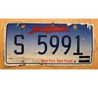South Dakota Exempt School Bus License Plate S 5991" Sd Pupil Transport 6x12 inches License Plate Sign