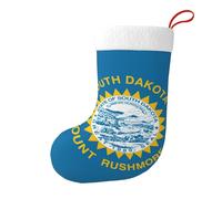 South Dakota Flag Christmas Stocking 17.7", Festive Hanging Sock for Fireplace Mantel, Holiday Decorations