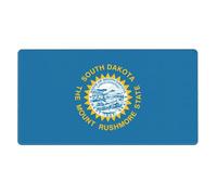 South Dakota Flag Desk Pad Great for Large Mouse Pad Horizontal Rubber Mouse Pad 16" x 30"