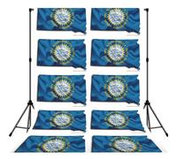 South Dakota Flag Map Print Photo Studio Background 5x7ft Soft Photo Backdrop Curtain For Studio Content Creator Equipment