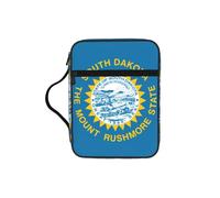 South Dakota Flag Print Bible Cover Lightweight Tablet Sleeve Durable Makeup Bag Pencil Case for Church School Travel