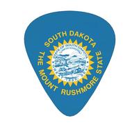 South Dakota Flag print Celluloid Guitar Plectrums for Acoustic Guitar Bass,Guitar Picks with Organizer Box