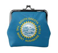 South Dakota Flag Print Change Purse Women's Coin Purse Small Pouches with Kiss Lock,for Coins Cards Small Items