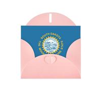 South Dakota Flag Print Greeting card Blank card with envelope,Unique Designs for Festivals Invitations