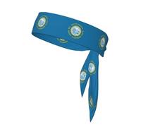 South Dakota Flag Print Head Tie Headbands, Ninja Karate Tie, Athletic Sweatbands,Sweat Wicking Workout Head Band