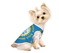 South Dakota Flag Print Lightweight Dog Vest, Cat Sleeveless Shirt, Breathable Mesh Design for Summer Walking and Play