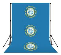 South Dakota Flag Print Photo Studio Background 5x7ft Soft Photo Backdrop Curtain For Studio Content Creator Equipment