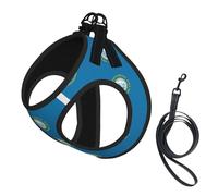 South Dakota Flag Print Small Dog Harness with Leash Set, No Escape Easy Walk Puppy Harnesses for Training Walking
