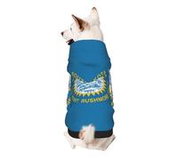 South Dakota Flag Print Small Dogs Warm Hoodie, Soft And Breathable Sweatshirt, Easy To Wear Jumper For Winter And Fall, Cold Weather Hooded Coat Pullover