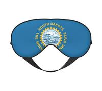 South Dakota Flag Printing Rest Sleep Eye Mask, Soft Eye Mask for Home Camping, Blocks Light, Comfortable for Most Users