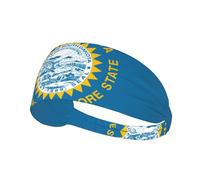 South Dakota Flag Sports Headband For Men Women Tennis Sweat Band For Workout Sports Headbands Elastic For Running