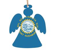 South Dakota Flag Wooden Christmas Ornaments Decoration Christmas Tree Hanging Baubles Pendants Decor Gifts