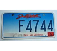 South Dakota Graphic Optional Organizational Auto License Plate F 4744" Sd 6x12 inches License Plate Sign