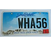 South Dakota Graphic Optional Organizational Auto License Plate Wha 56" Sd 6x12 inches License Plate Sign