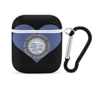 South Dakota Heart Flag Case Compatible with AirPods 2nd 1st