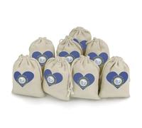 South Dakota Heart Flag Small Cotton Linen Pocket Reusable Drawstring Bag Funny Gift Wrap Storage Wrapping Pouch 8 Pieces